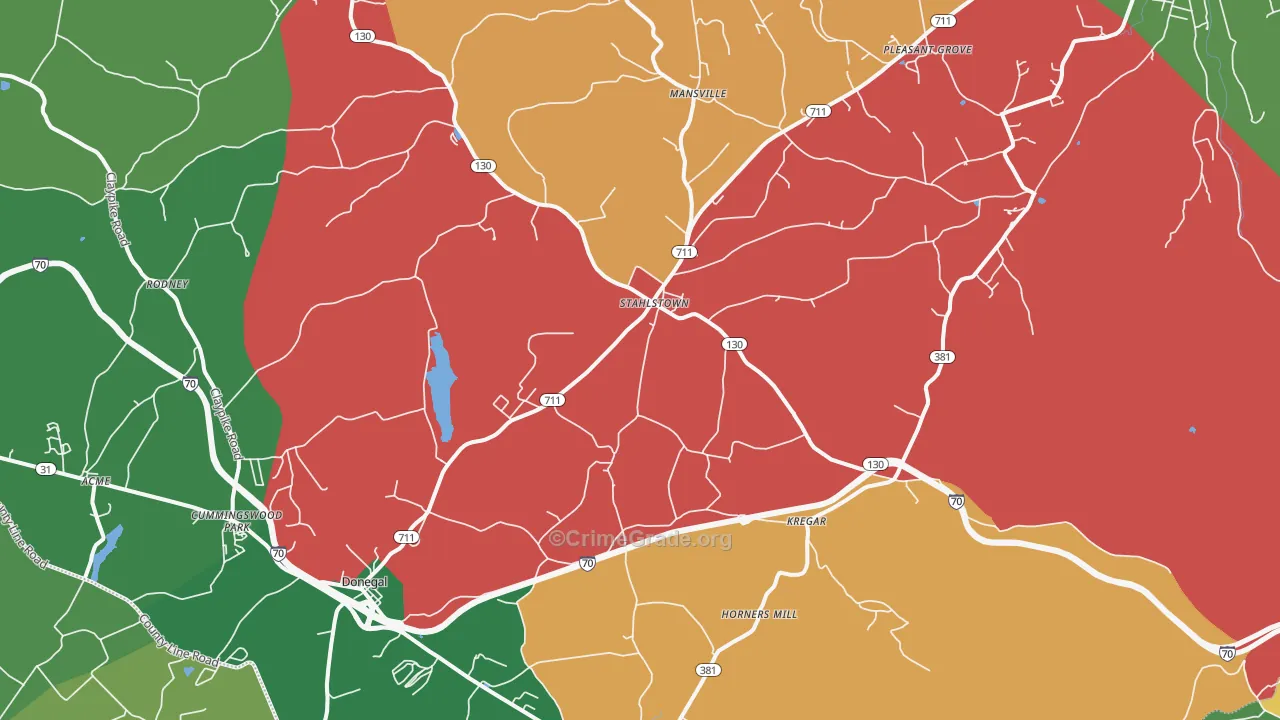 15687, PA Map of Vehicle Theft Rates