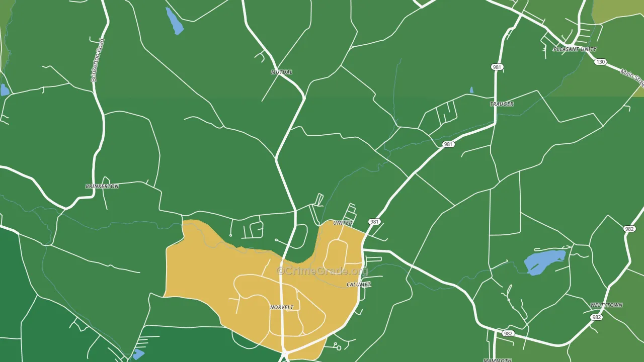 15689, PA Map of Vehicle Theft Rates