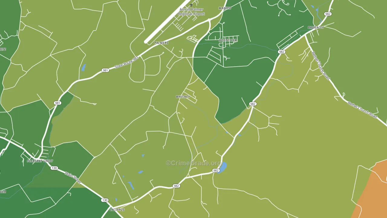 15693, PA Map of Vehicle Theft Rates