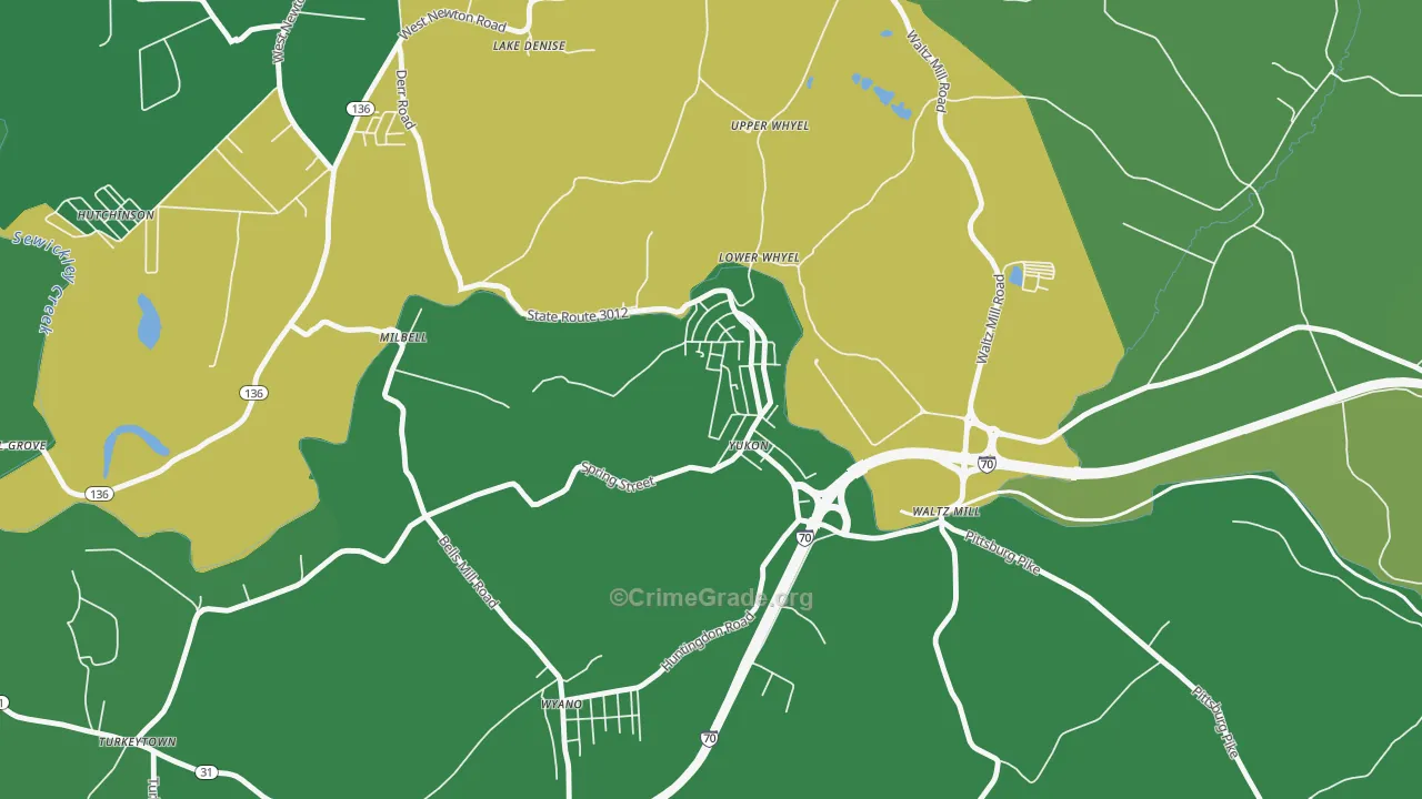 15698, PA Map of Vehicle Theft Rates