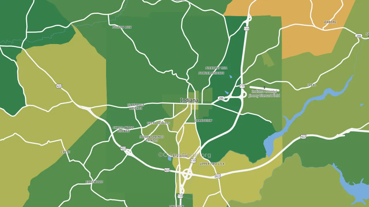 15701, PA Map of Vehicle Theft Rates