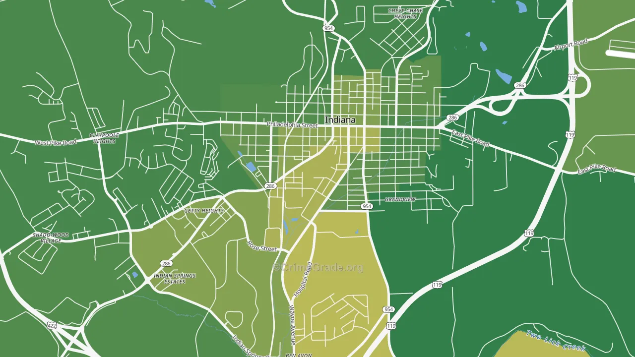 15705, PA Map of Vehicle Theft Rates