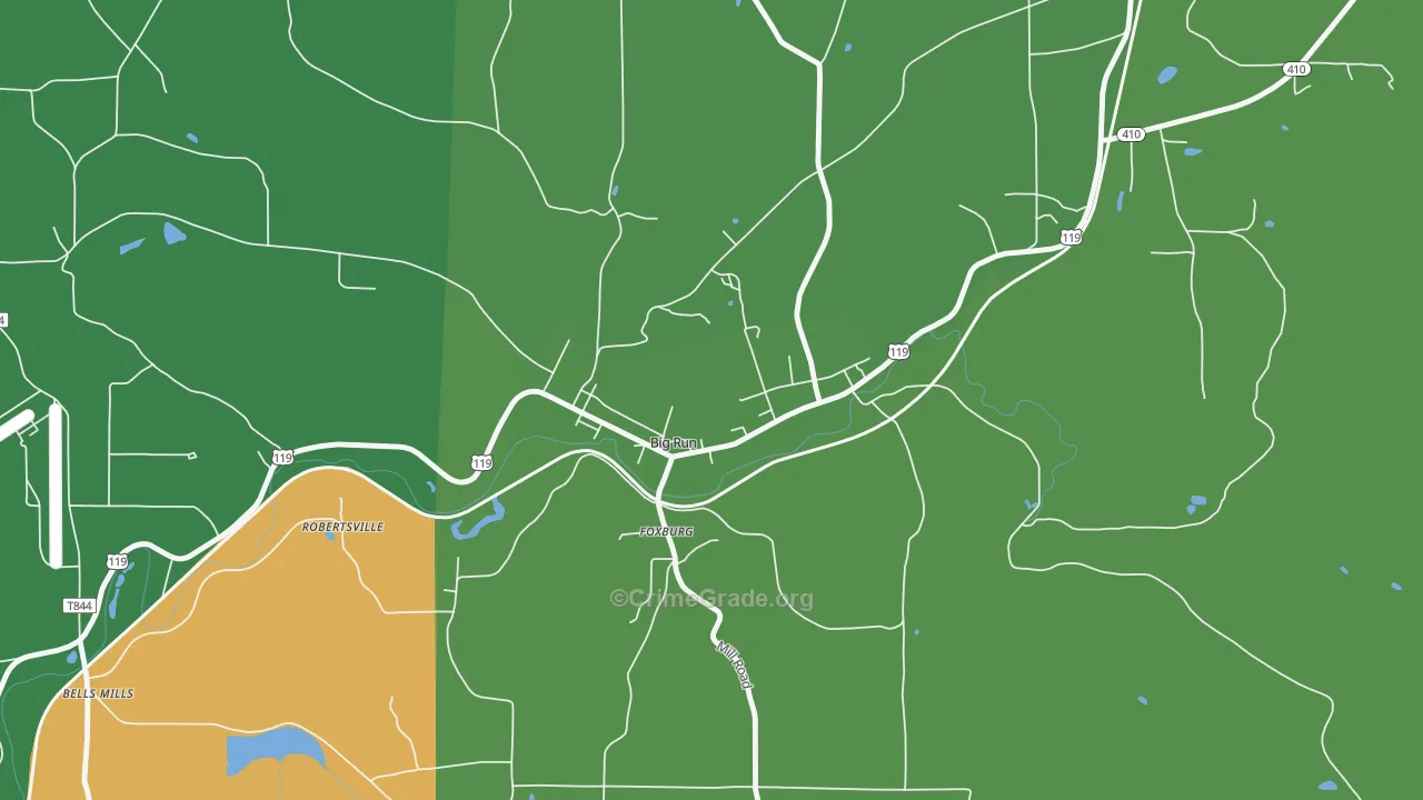 15715, PA Map of Vehicle Theft Rates