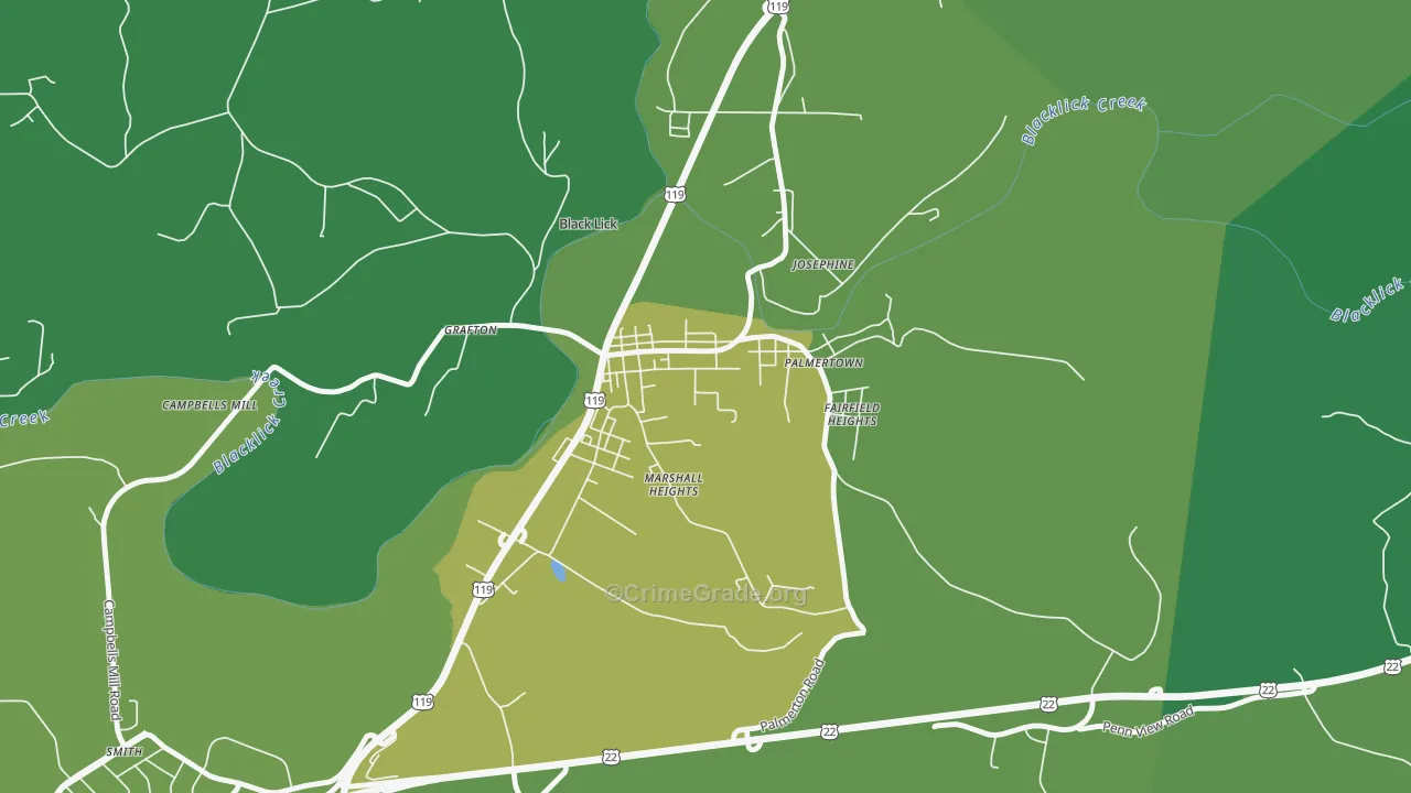 15716, PA Map of Vehicle Theft Rates