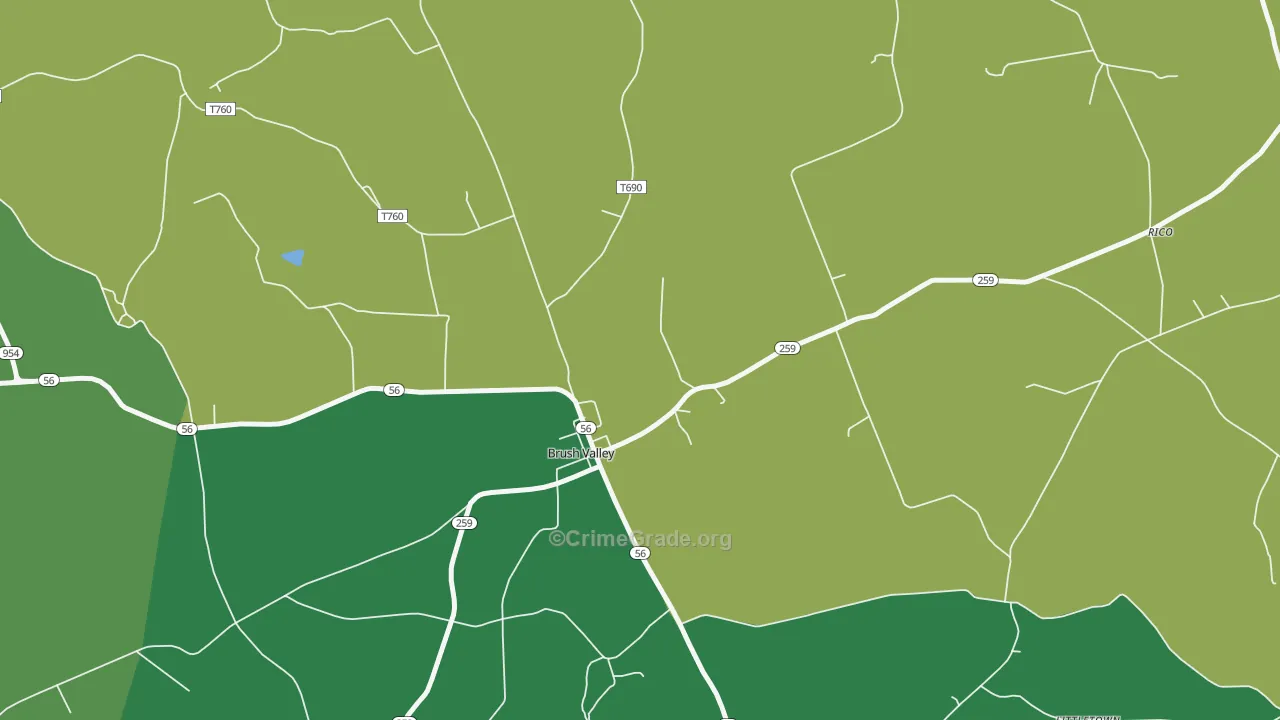 15720, PA Map of Vehicle Theft Rates