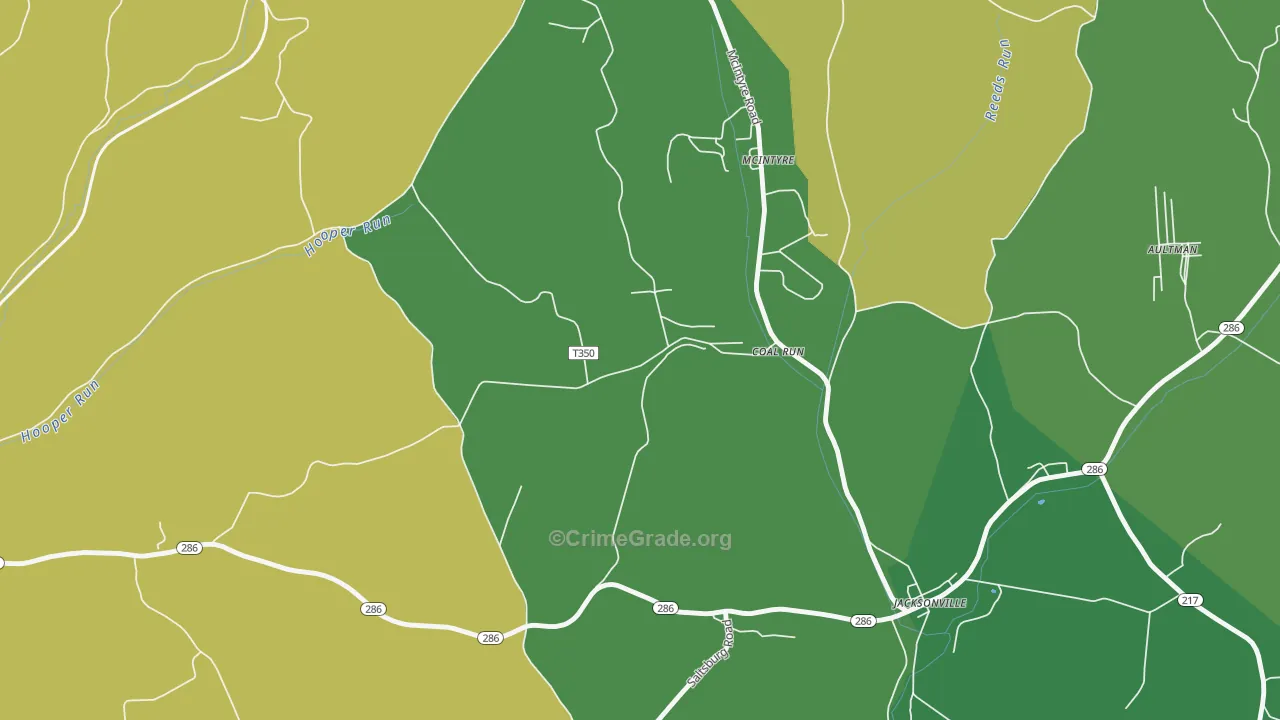 15727, PA Map of Vehicle Theft Rates