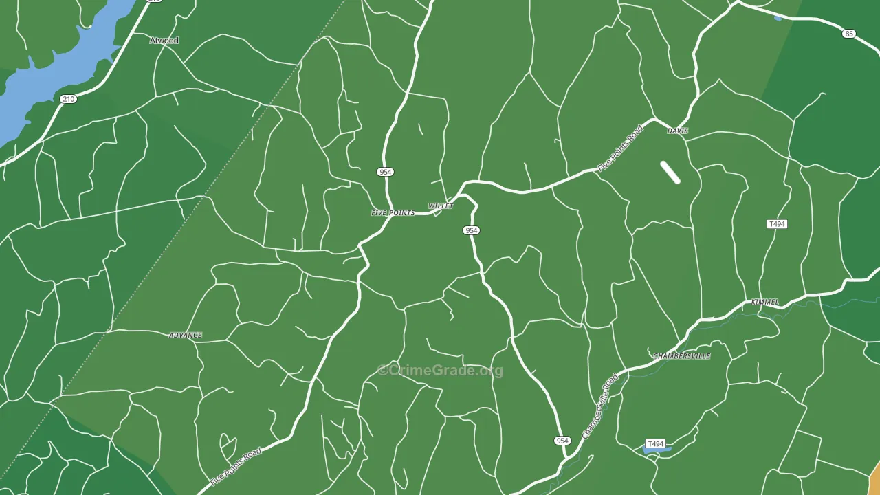 15732, PA Map of Vehicle Theft Rates