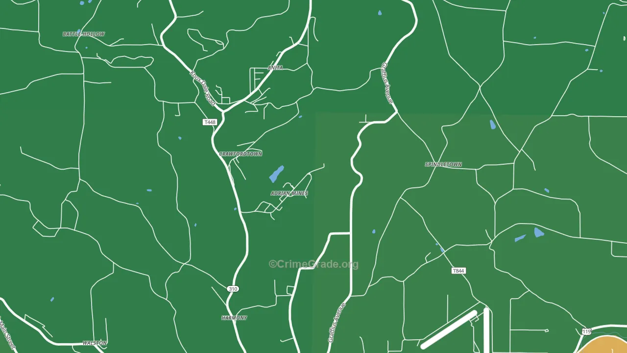 15733, PA Map of Vehicle Theft Rates