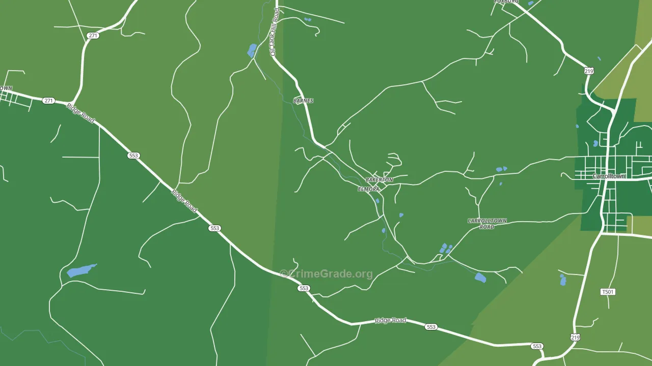 15737, PA Map of Vehicle Theft Rates
