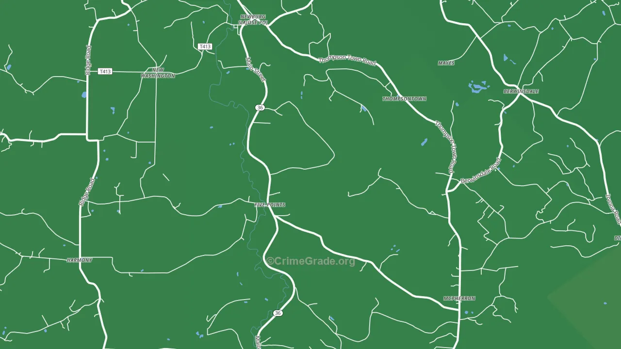 15753, PA Map of Vehicle Theft Rates