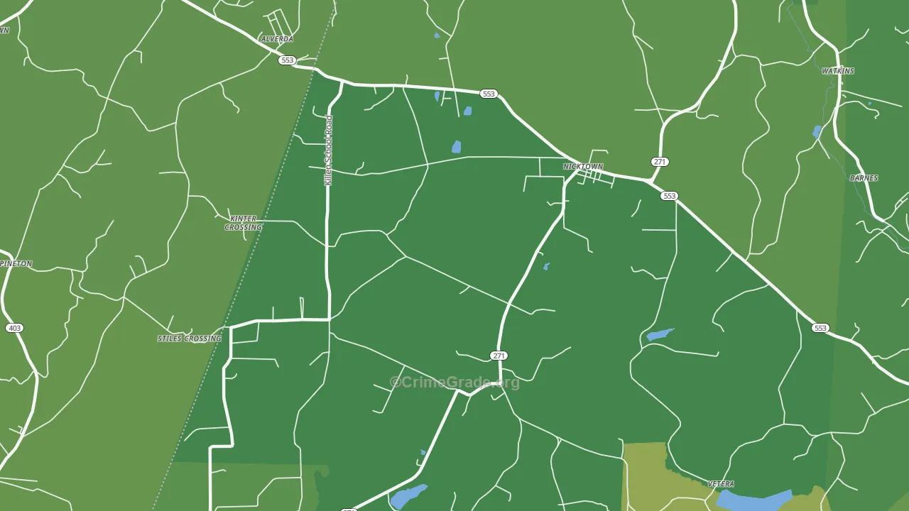 15762, PA Map of Vehicle Theft Rates