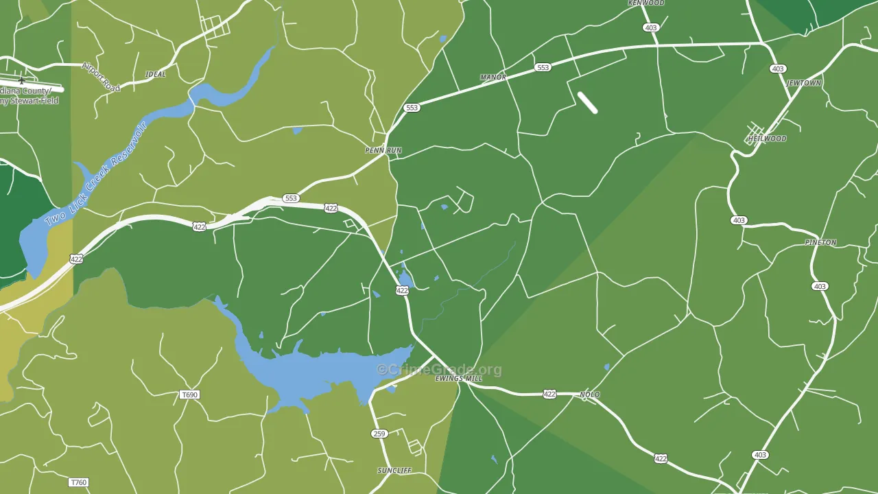 15765, PA Map of Vehicle Theft Rates