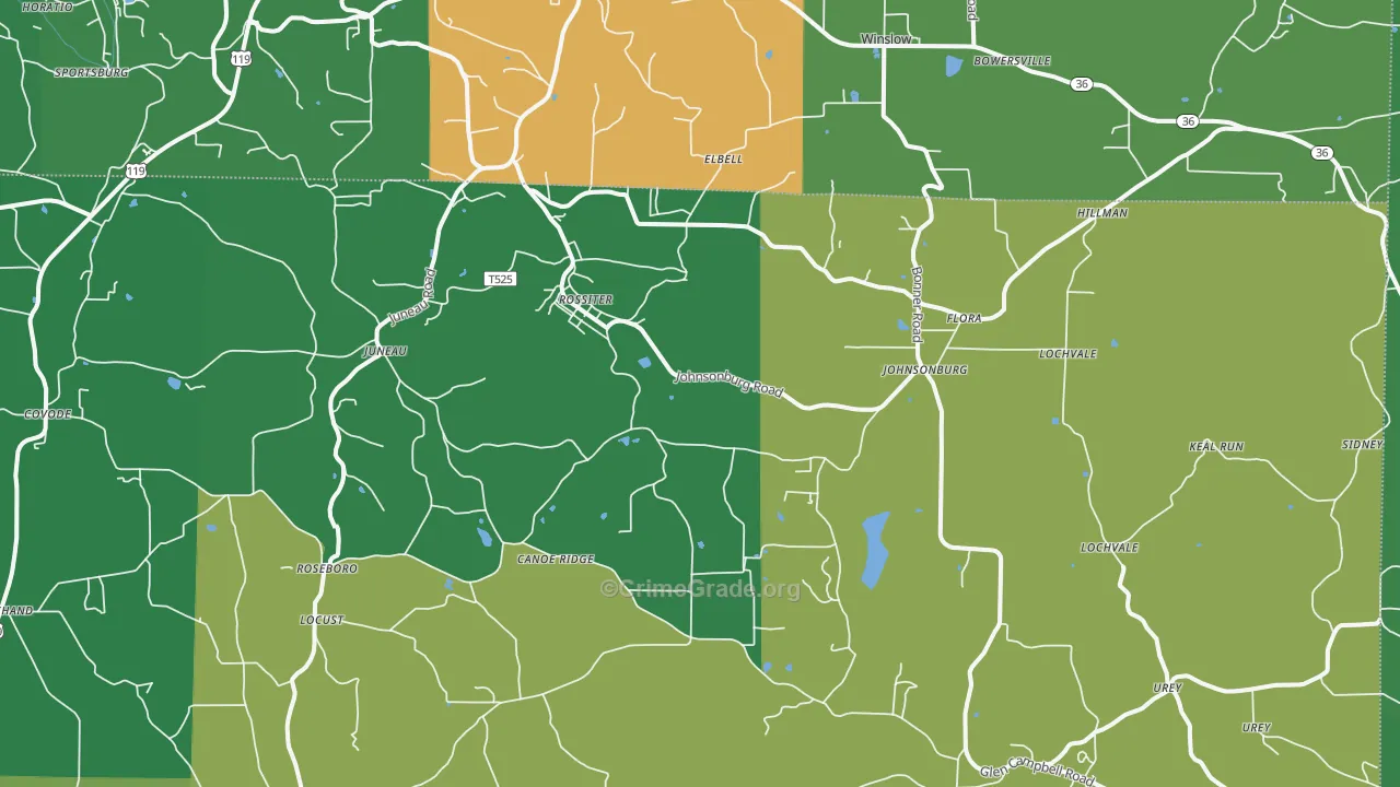15772, PA Map of Vehicle Theft Rates
