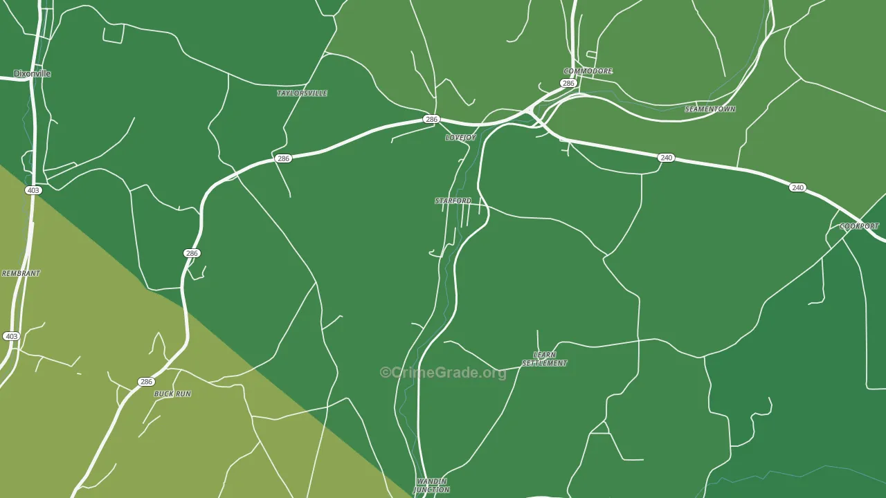 15777, PA Map of Vehicle Theft Rates