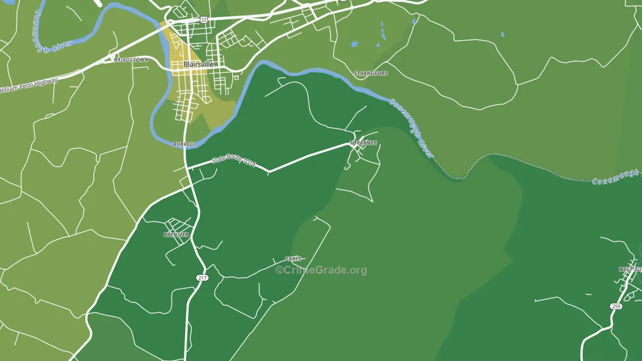 15779, PA Map of Vehicle Theft Rates