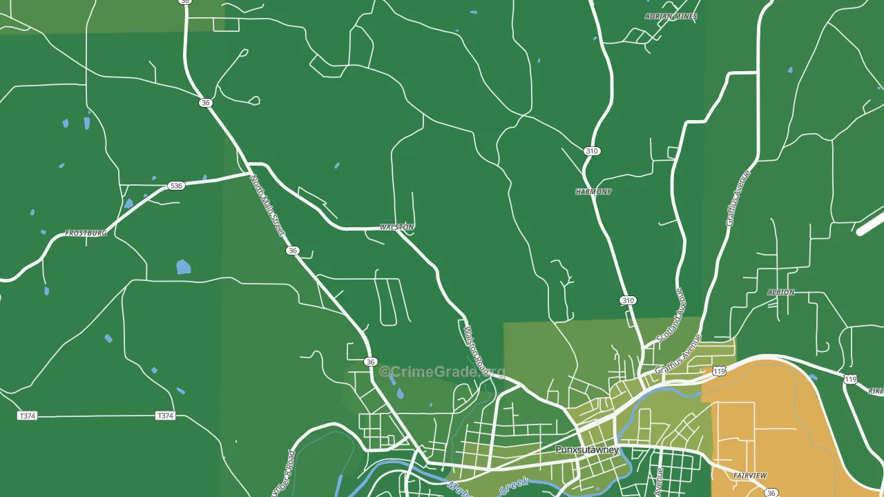 15781, PA Map of Vehicle Theft Rates