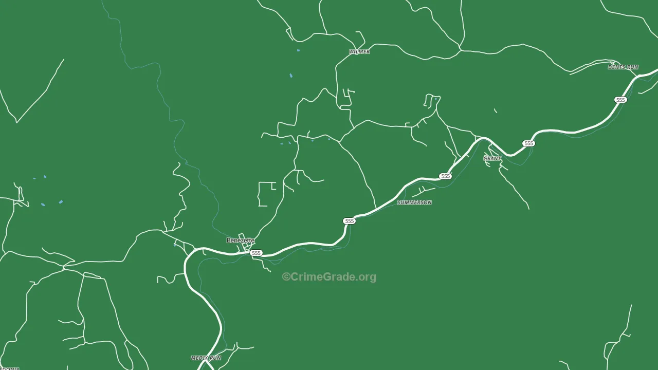 15821, PA Map of Vehicle Theft Rates