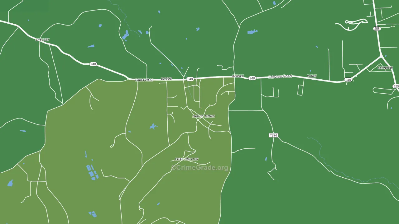 15831, PA Map of Vehicle Theft Rates