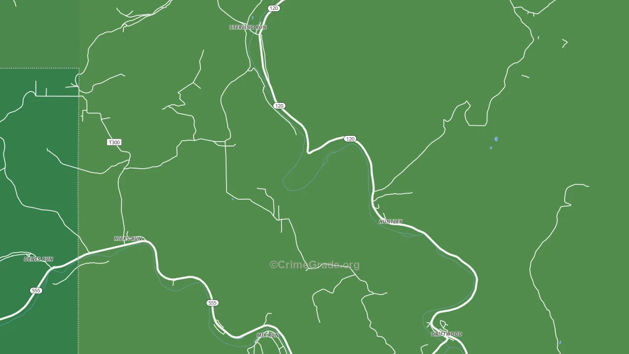 15832, PA Map of Vehicle Theft Rates