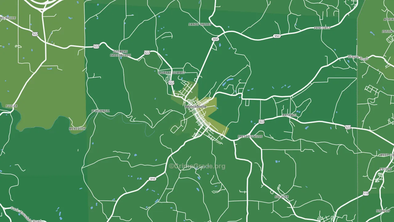 15851, PA Map of Vehicle Theft Rates