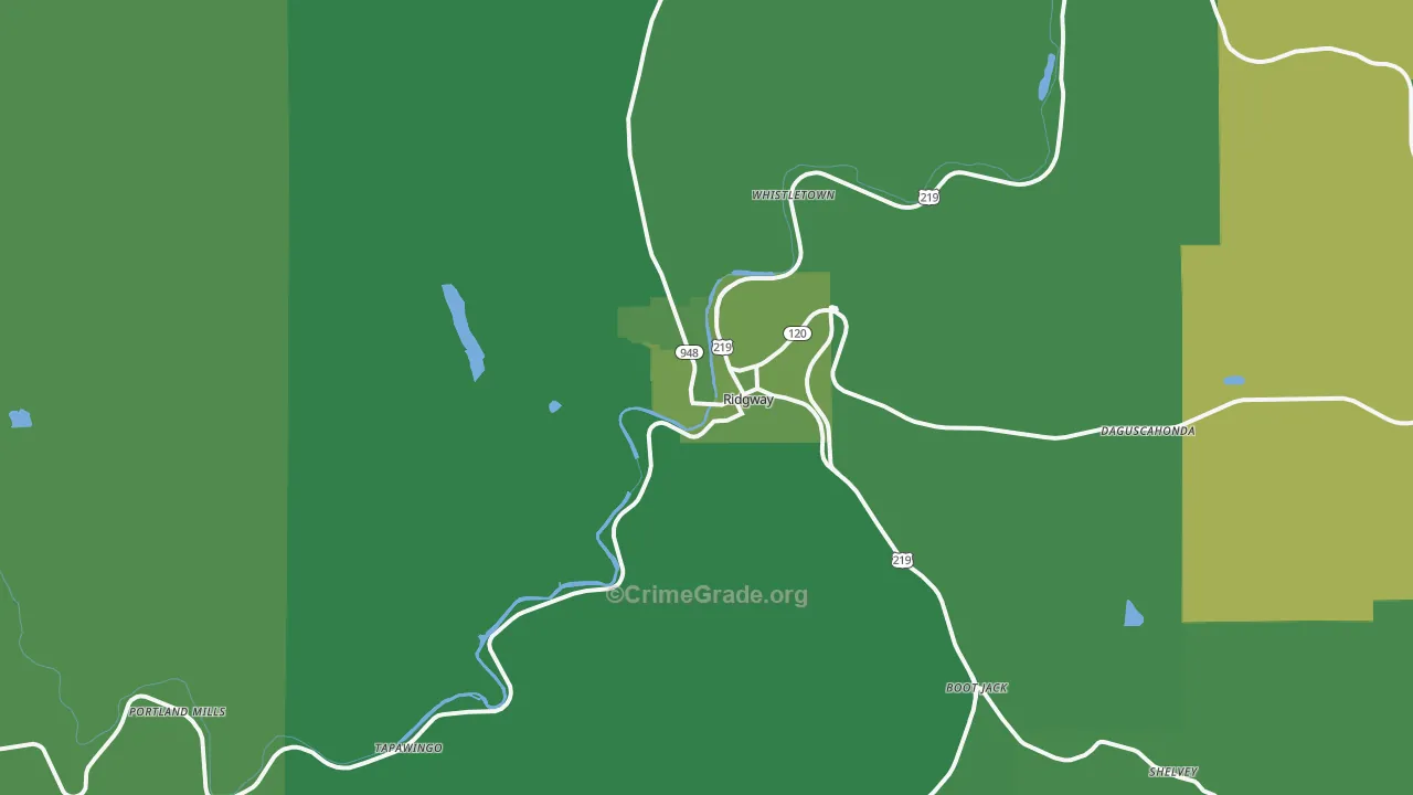 15853, PA Map of Vehicle Theft Rates