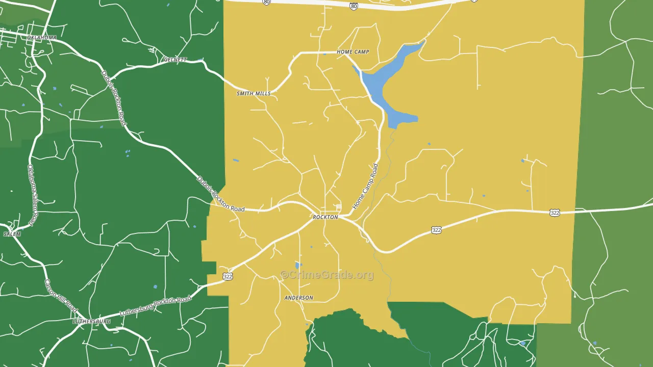 15856, PA Map of Vehicle Theft Rates