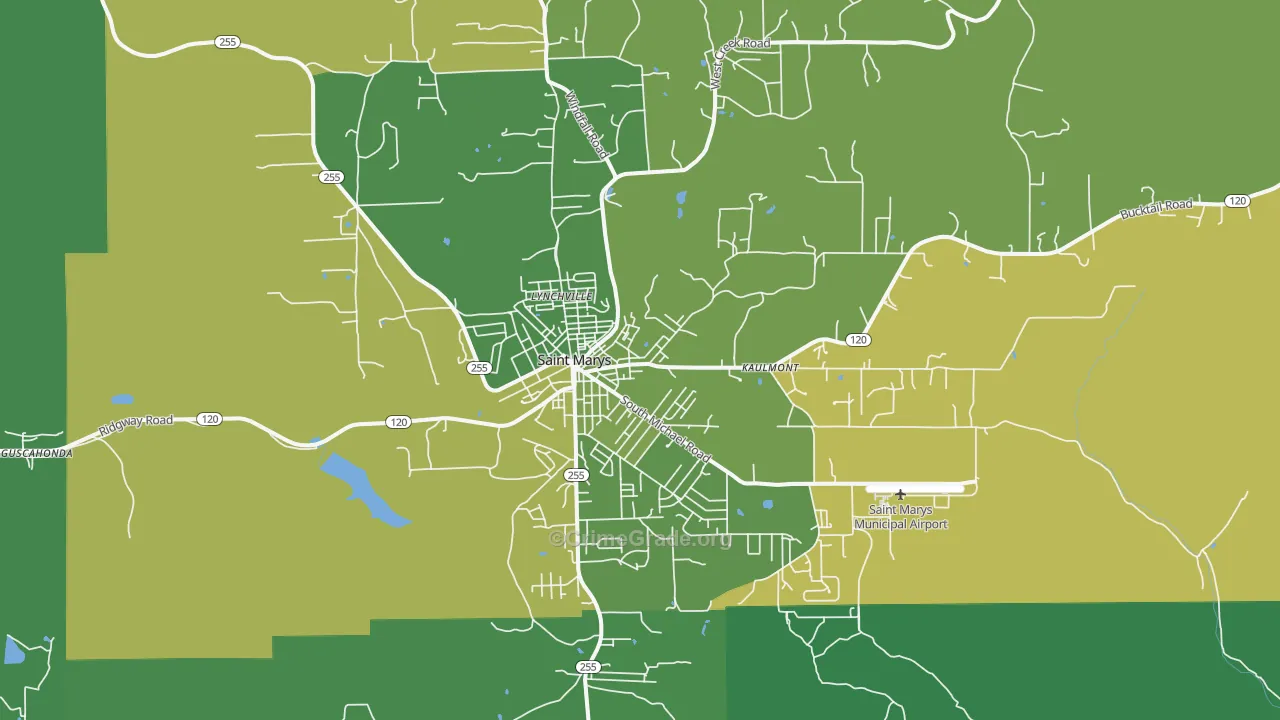 15857, PA Map of Vehicle Theft Rates