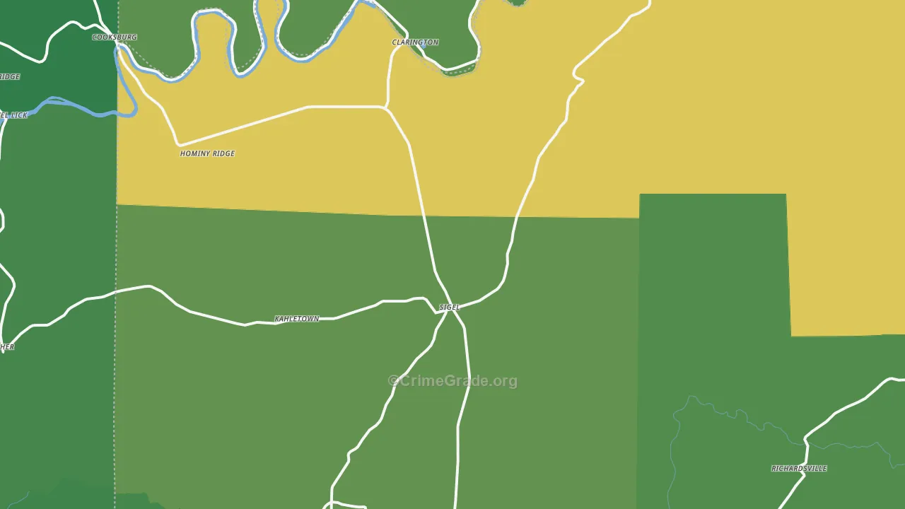 15860, PA Map of Vehicle Theft Rates