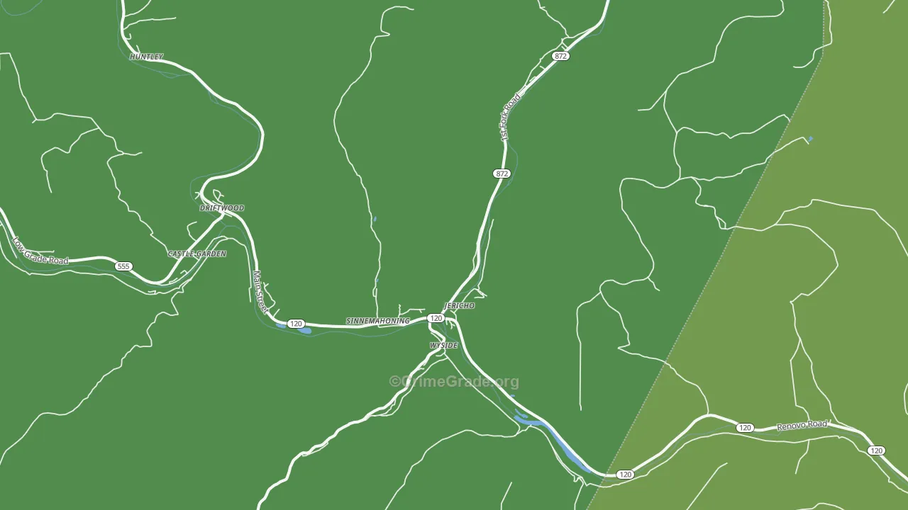 15861, PA Map of Vehicle Theft Rates