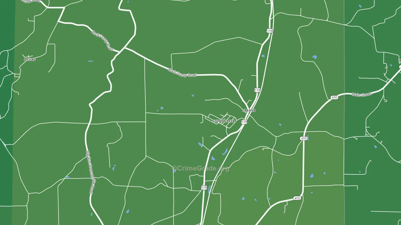 15863, PA Map of Vehicle Theft Rates