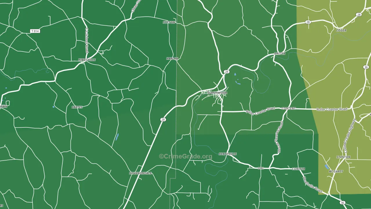15864, PA Map of Vehicle Theft Rates