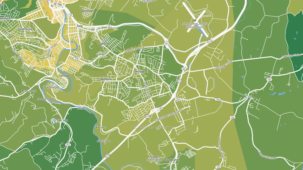 15904, PA Map of Vehicle Theft Rates
