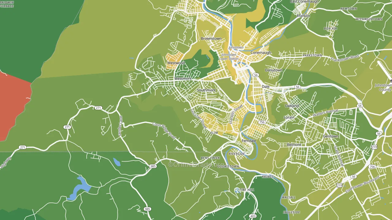 15905, PA Map of Vehicle Theft Rates