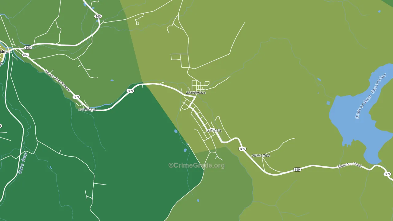 15921, PA Map of Vehicle Theft Rates