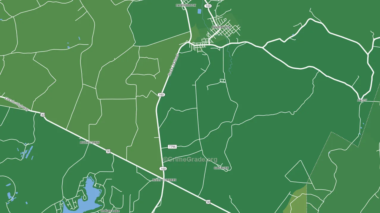 15926, PA Map of Vehicle Theft Rates