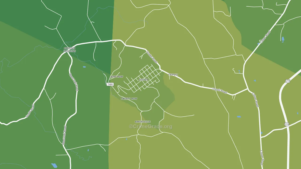 15927, PA Map of Vehicle Theft Rates