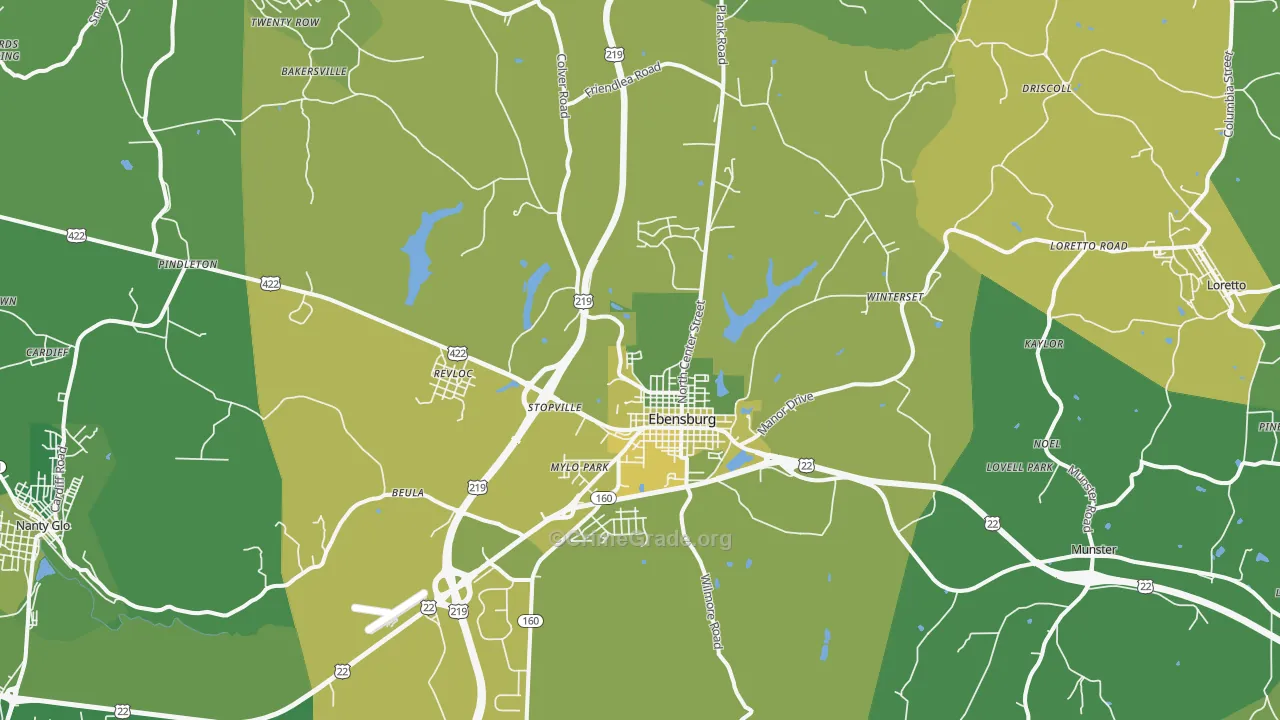 15931, PA Map of Vehicle Theft Rates