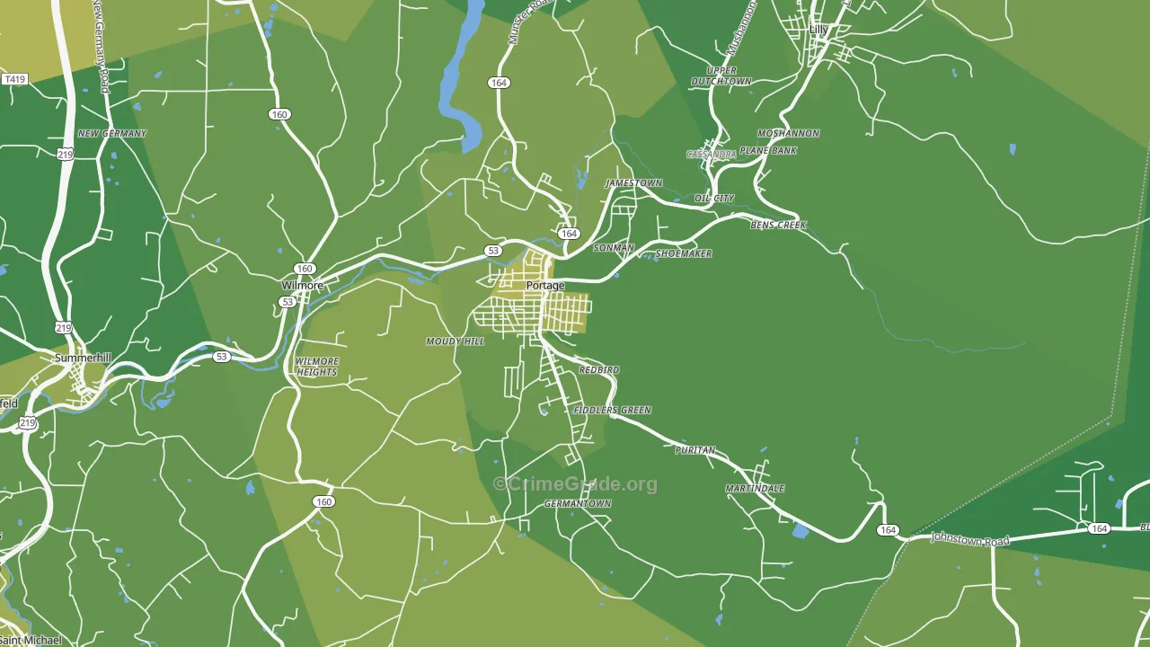 15946, PA Map of Vehicle Theft Rates