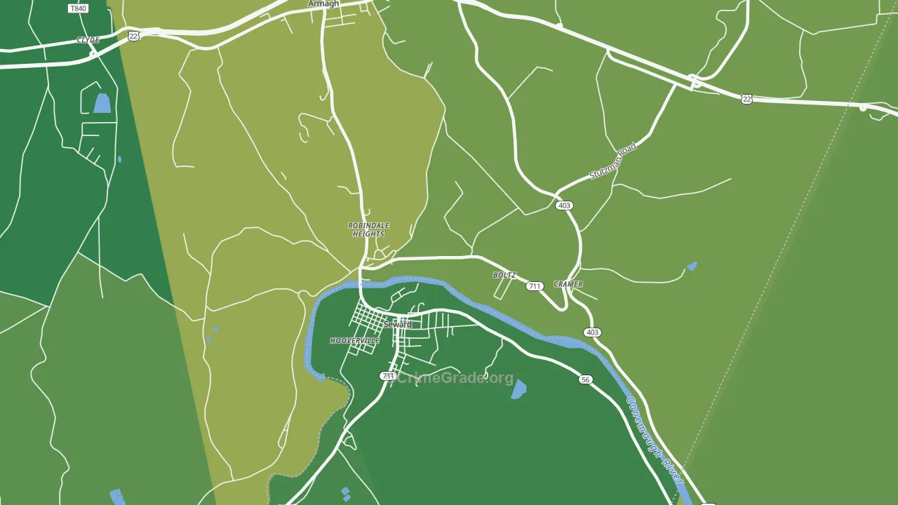 15954, PA Map of Vehicle Theft Rates