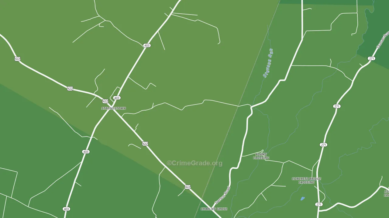 15957, PA Map of Vehicle Theft Rates