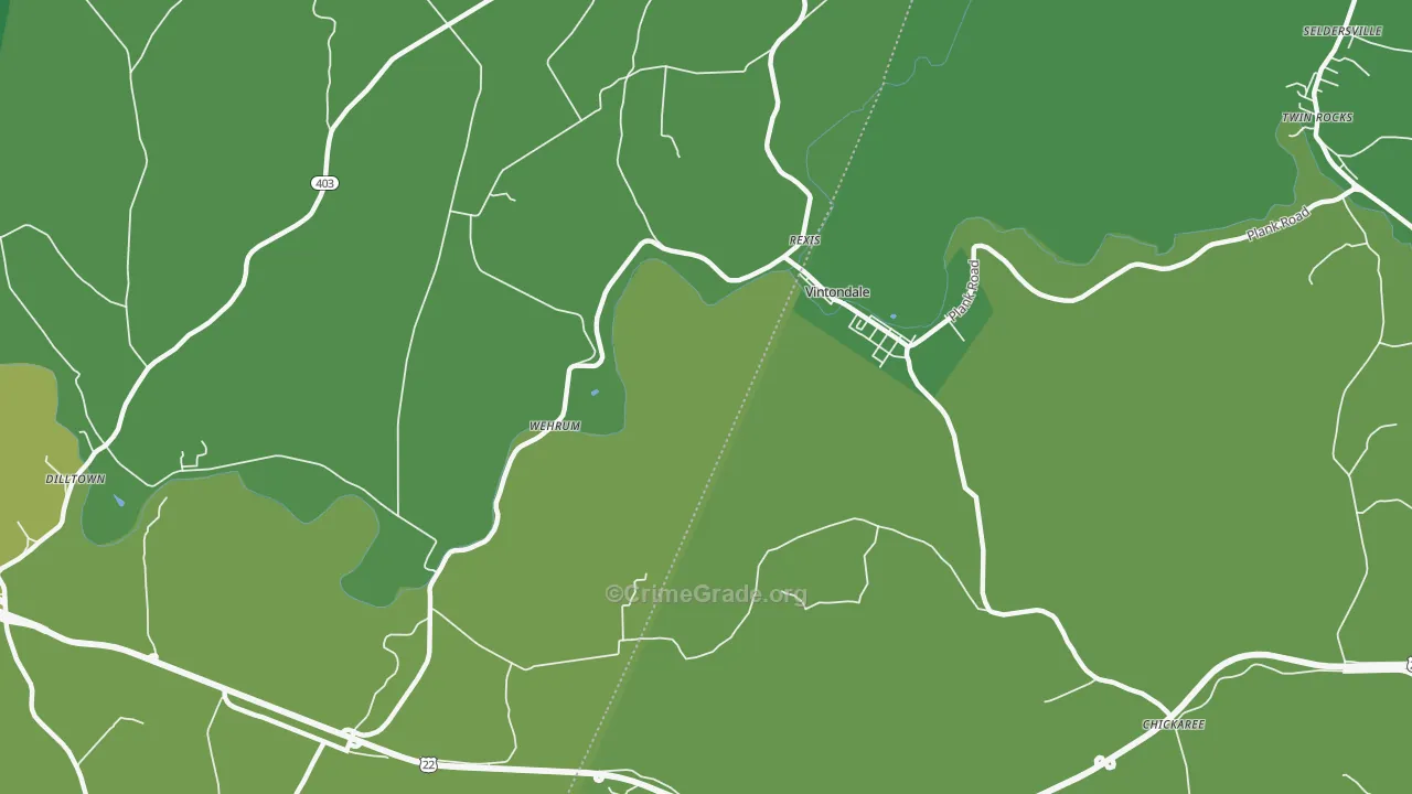 15961, PA Map of Vehicle Theft Rates