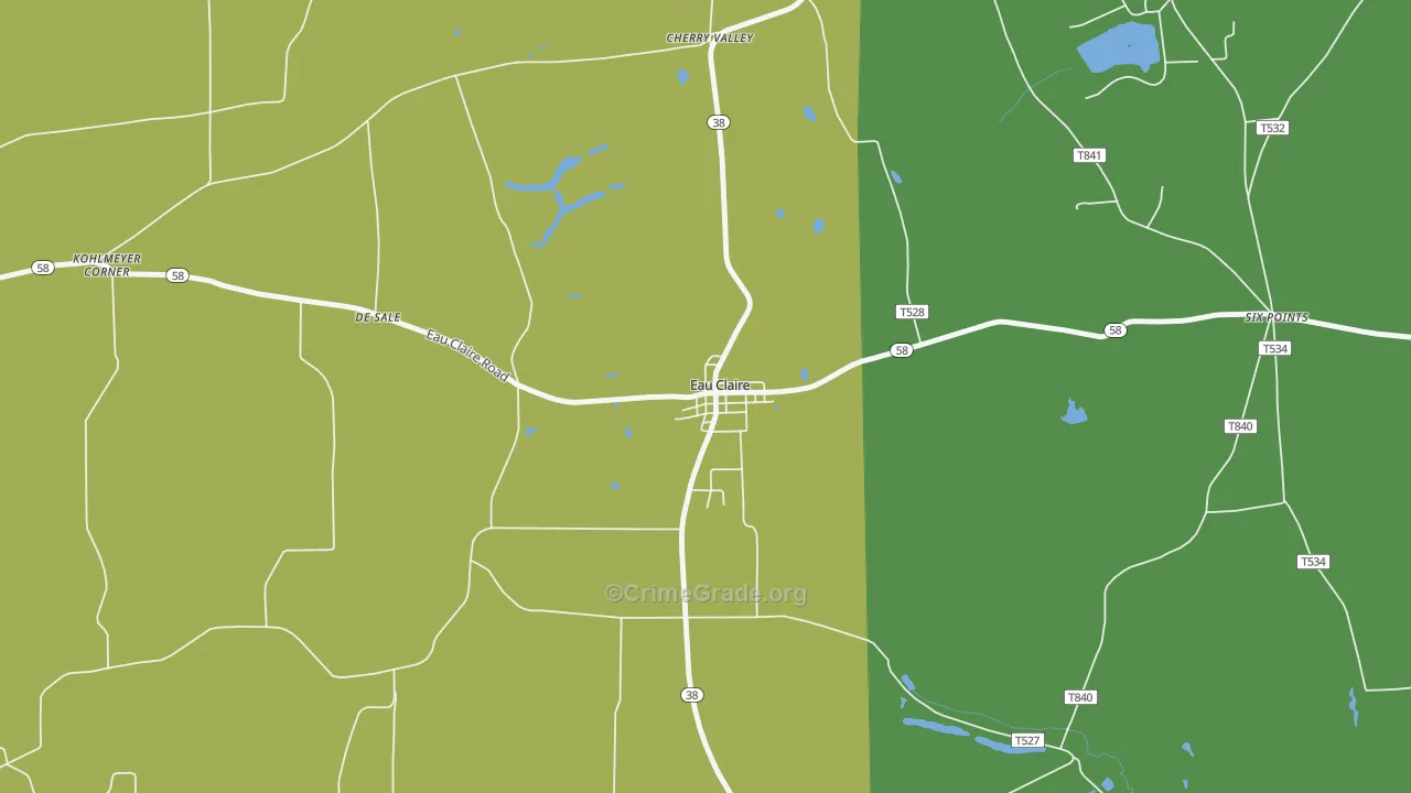 16030, PA Map of Vehicle Theft Rates