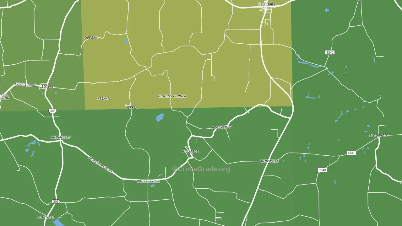 16040, PA Map of Vehicle Theft Rates