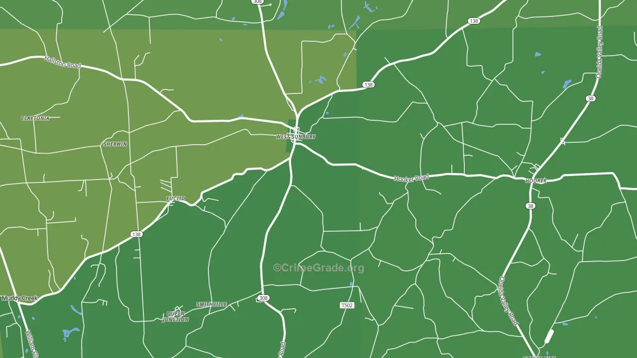 16061, PA Map of Vehicle Theft Rates