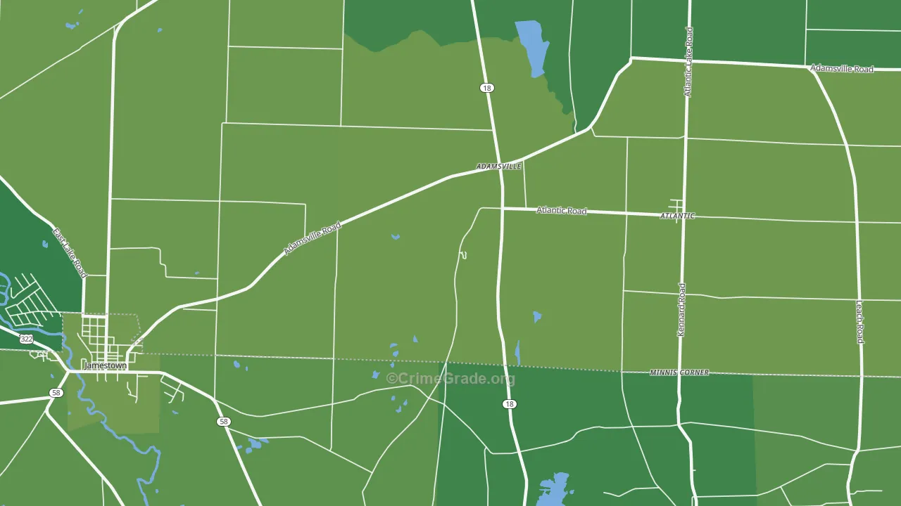 16110, PA Map of Vehicle Theft Rates