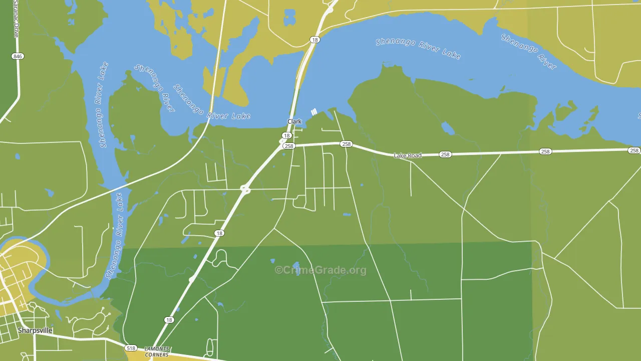 16113, PA Map of Vehicle Theft Rates
