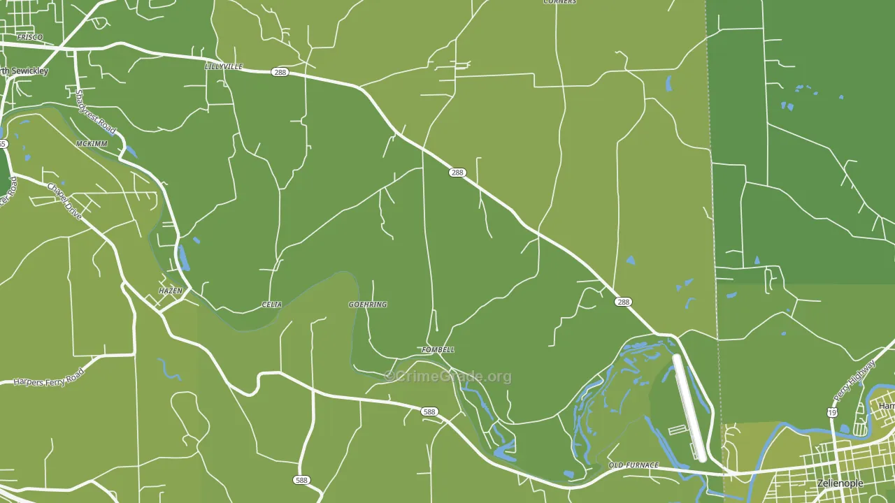 16123, PA Map of Vehicle Theft Rates
