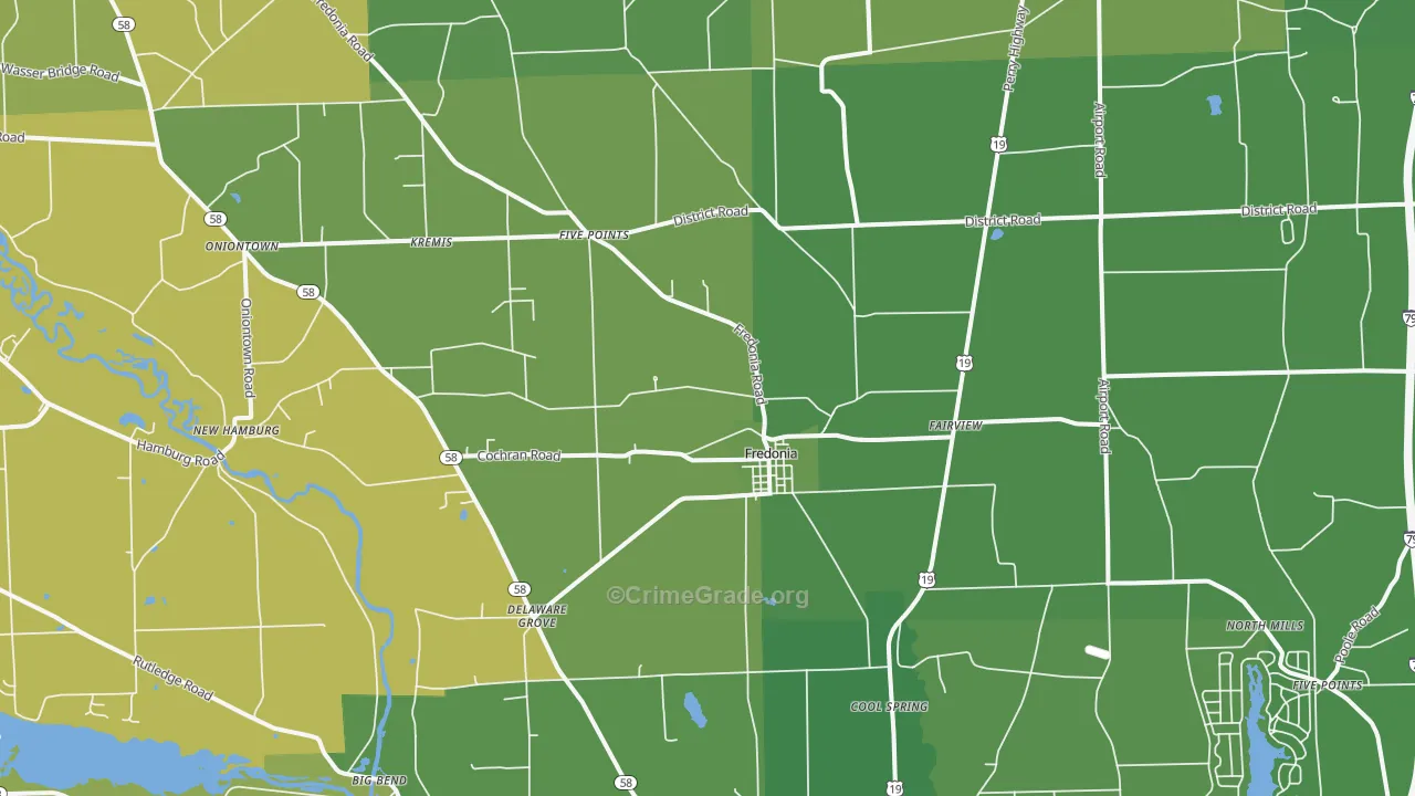 16124, PA Map of Vehicle Theft Rates