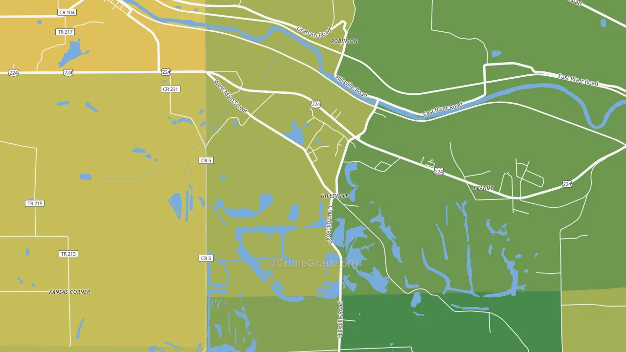 16132, PA Map of Vehicle Theft Rates