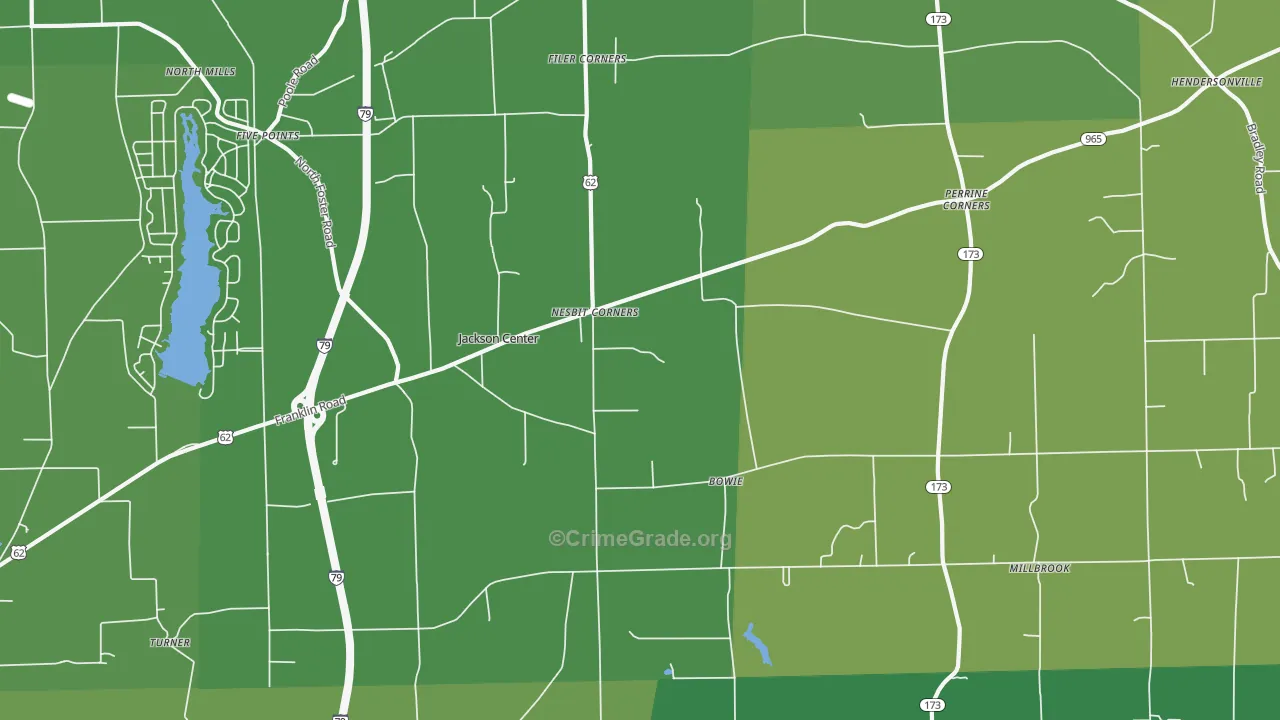 16133, PA Map of Vehicle Theft Rates